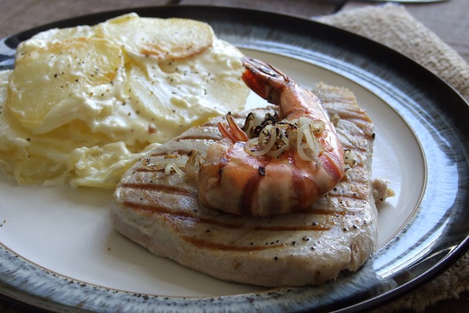 Surf & Surf with Dauphinoise Potatoes