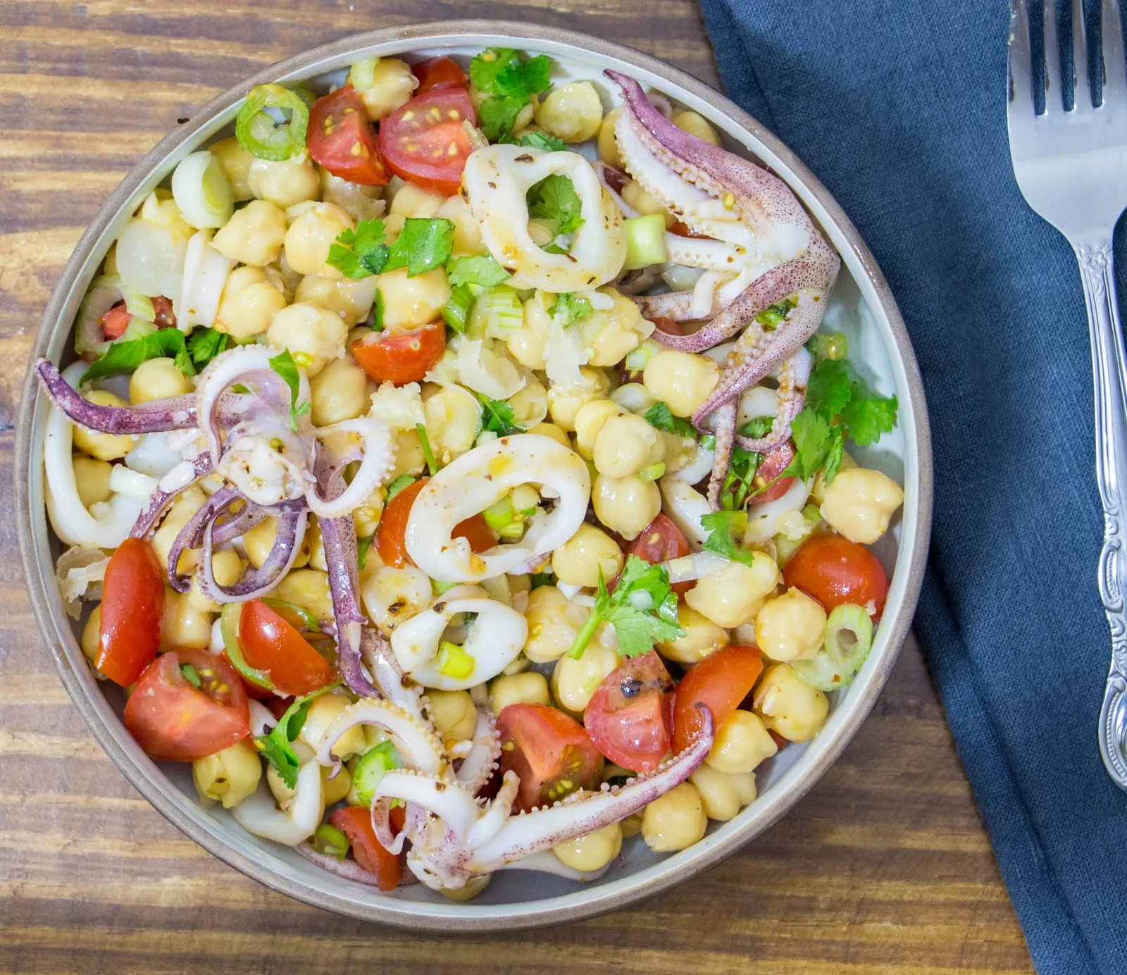 Calamari and Chickpea Salad