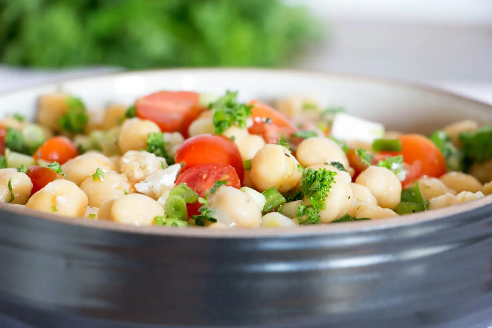 Greek chickpea salad