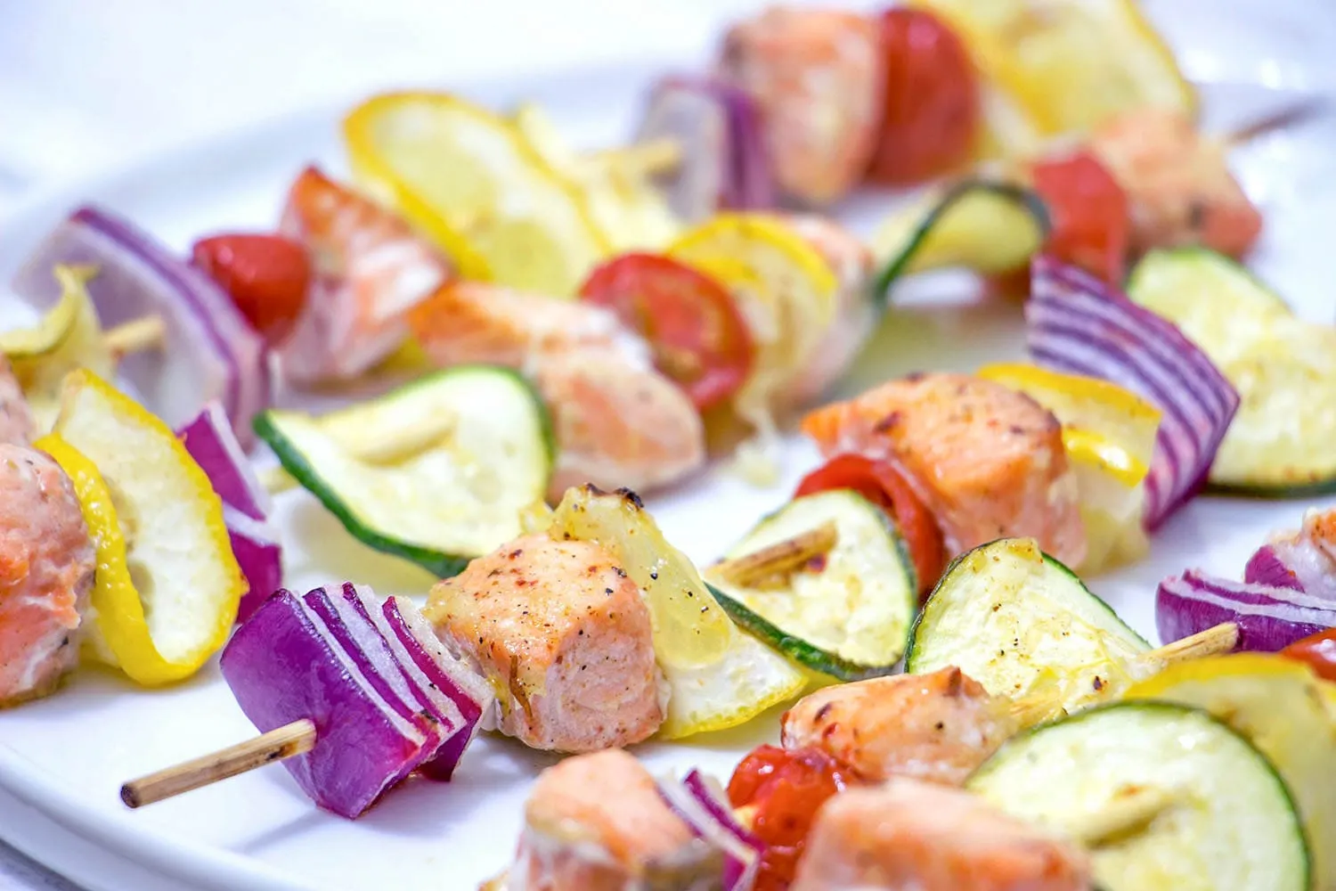 Salmon kebabs 1