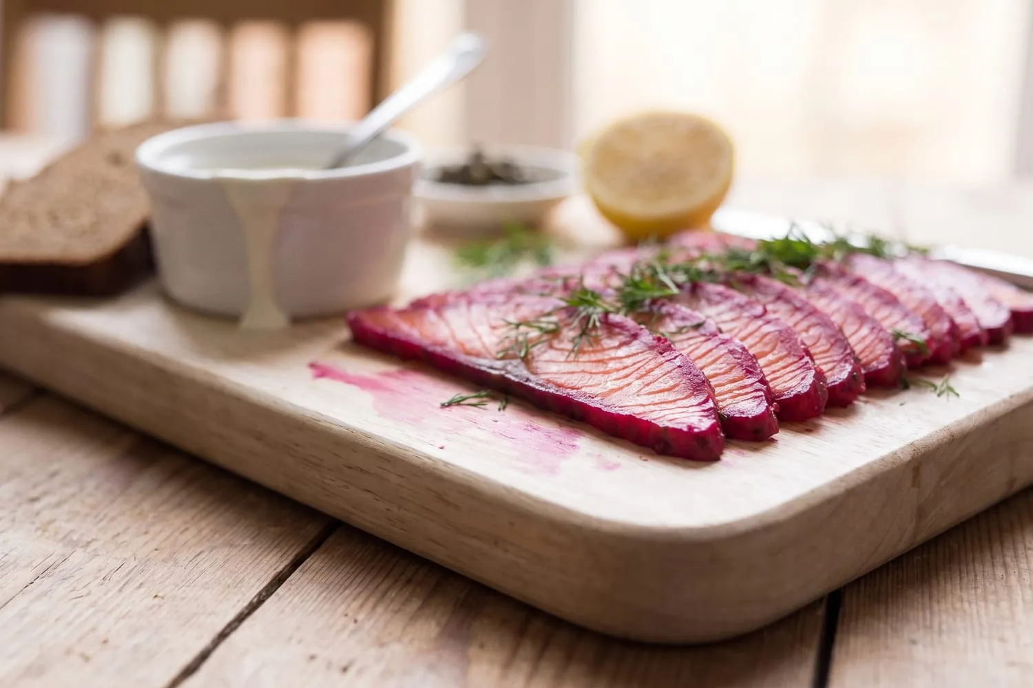 Beetroot Cured Salmon