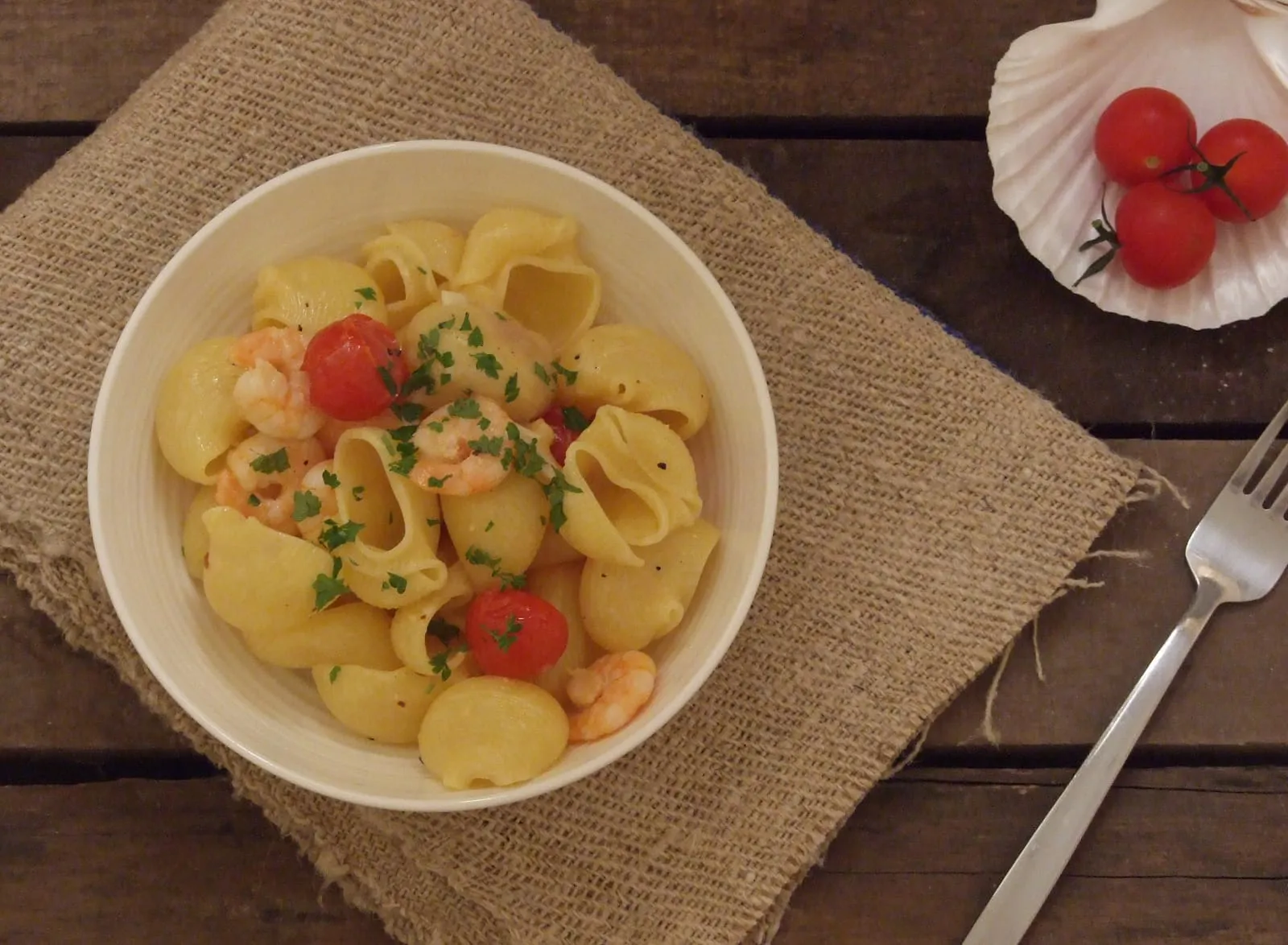 Conchiglie Shrimp Pasta