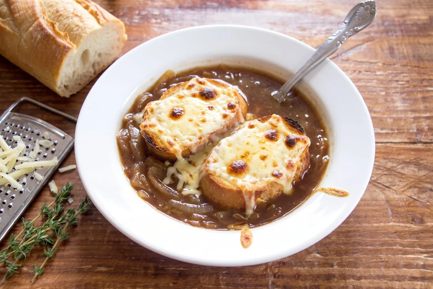 French Onion Soup with Cheese Toasts