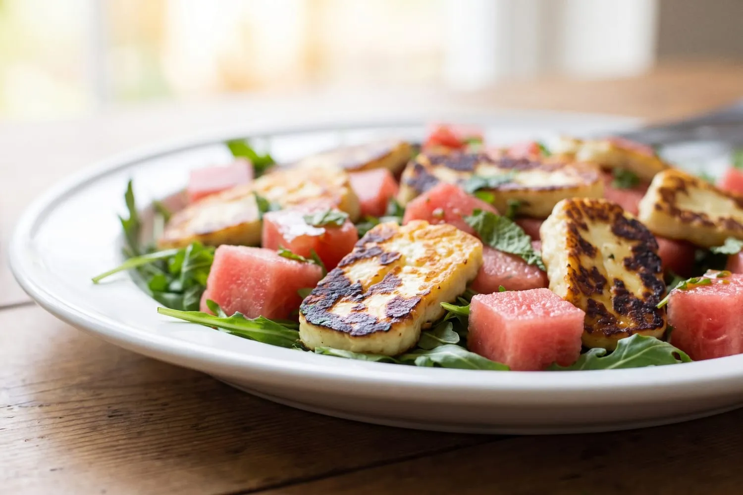 Halloumi and Watermelon Salad