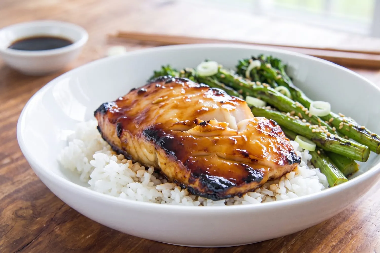 Miso Glazed Cod with Sesame Greens