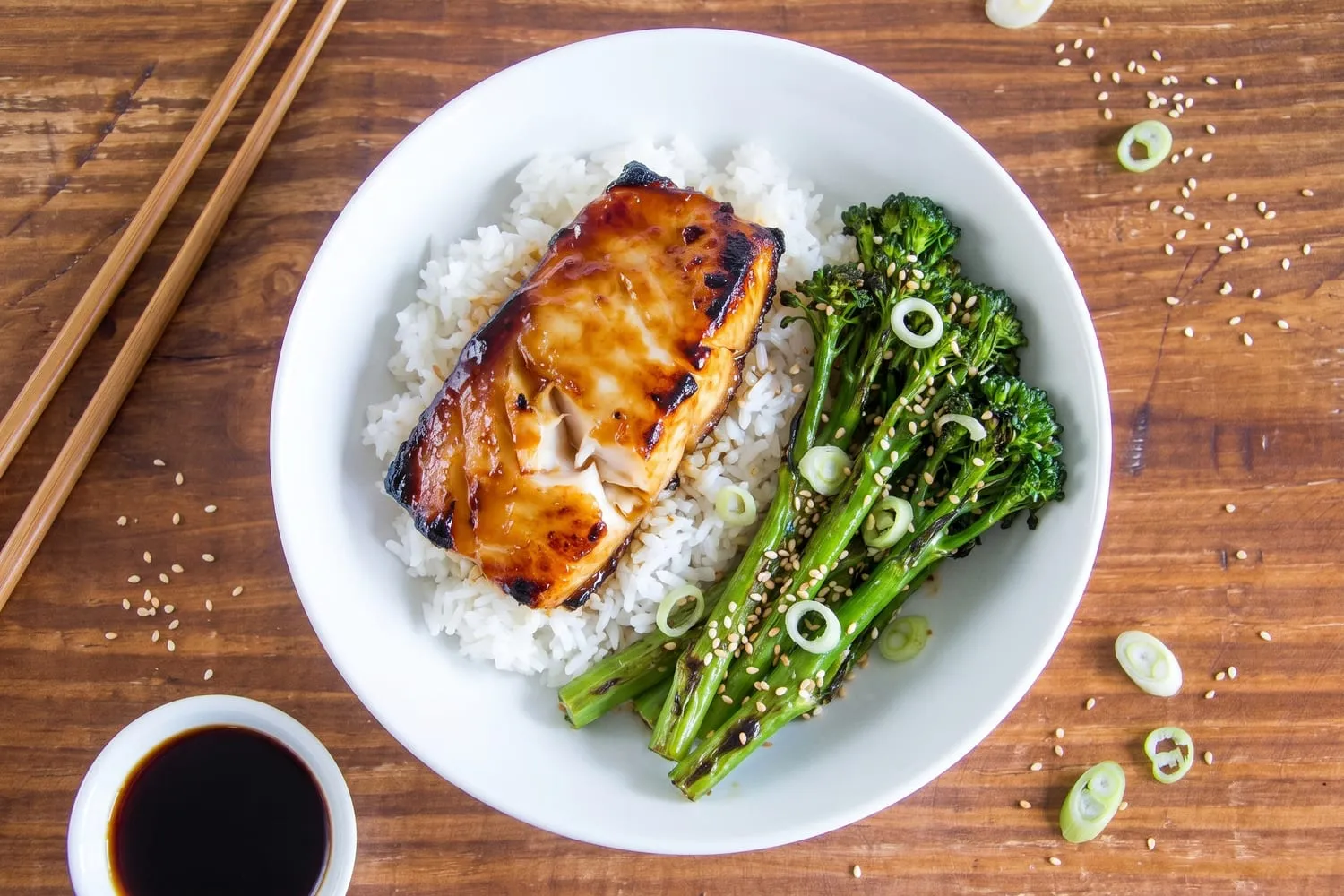 Miso Glazed Cod with Sesame Greens