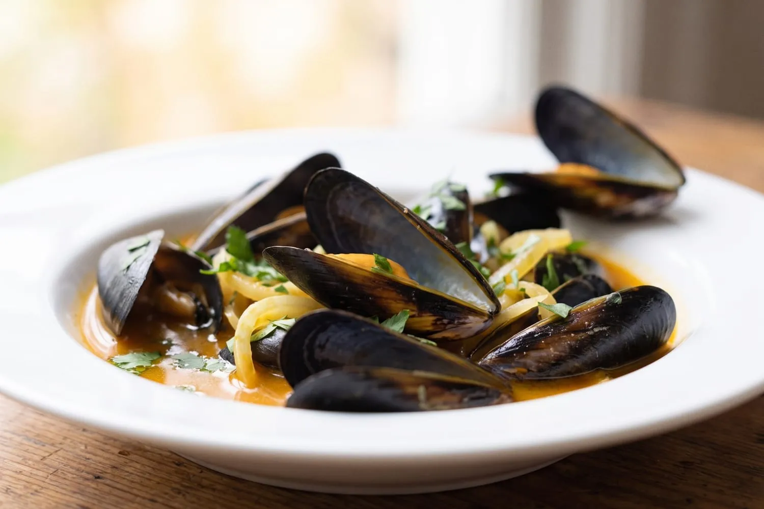 Mussels with Tomato, Fennel and Saffron