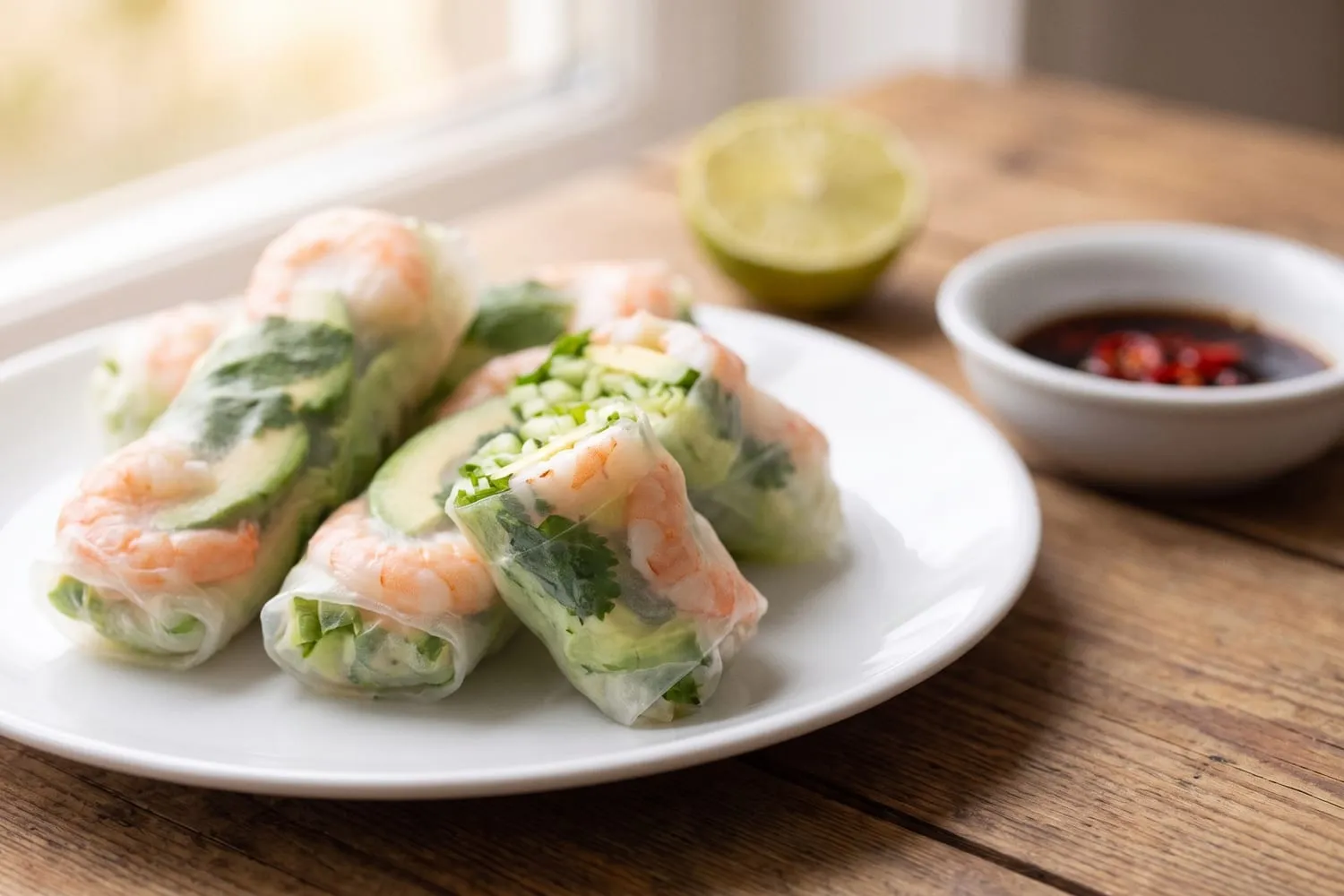 Prawn and Avocado Summer Rolls