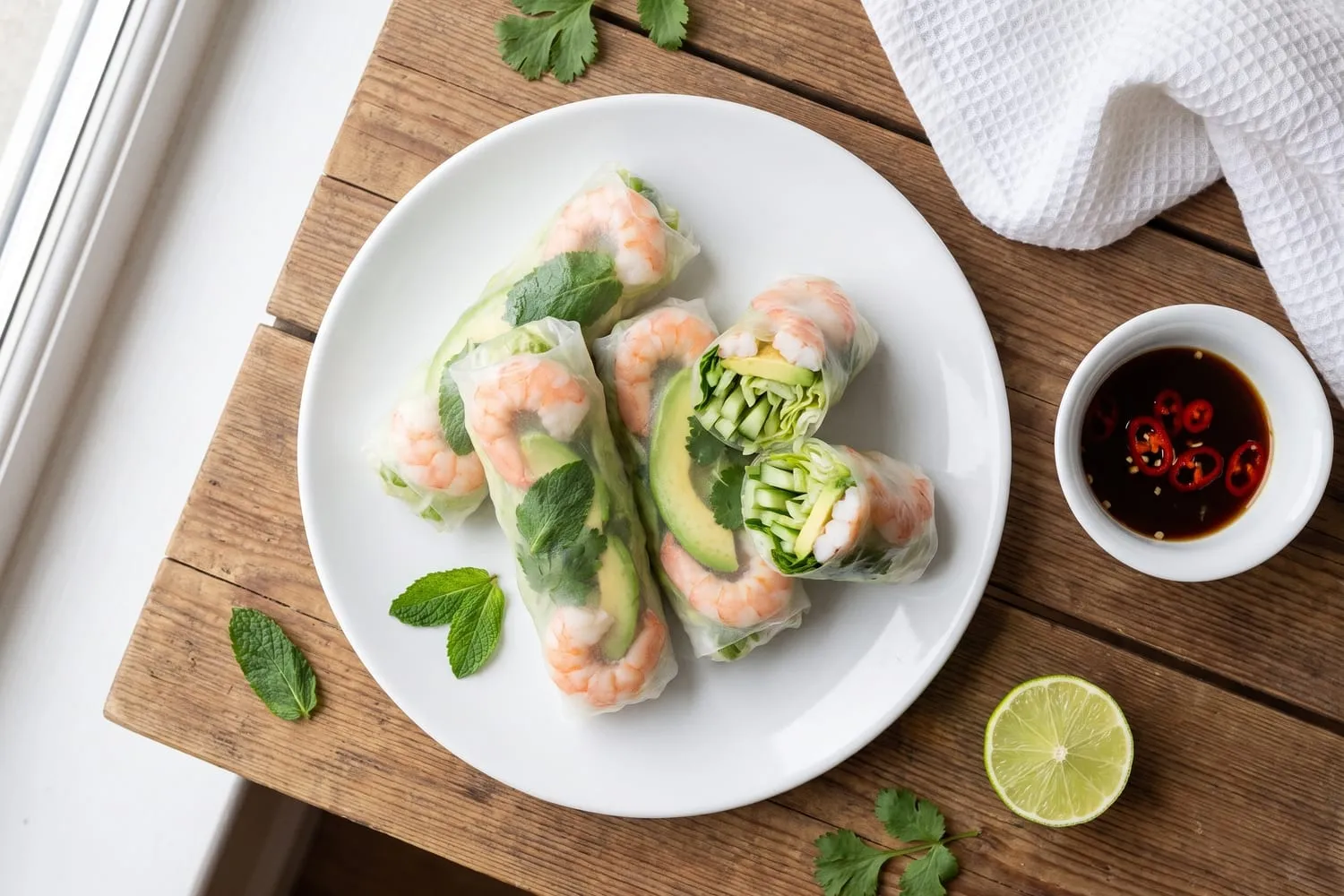 Prawn and Avocado Summer Rolls