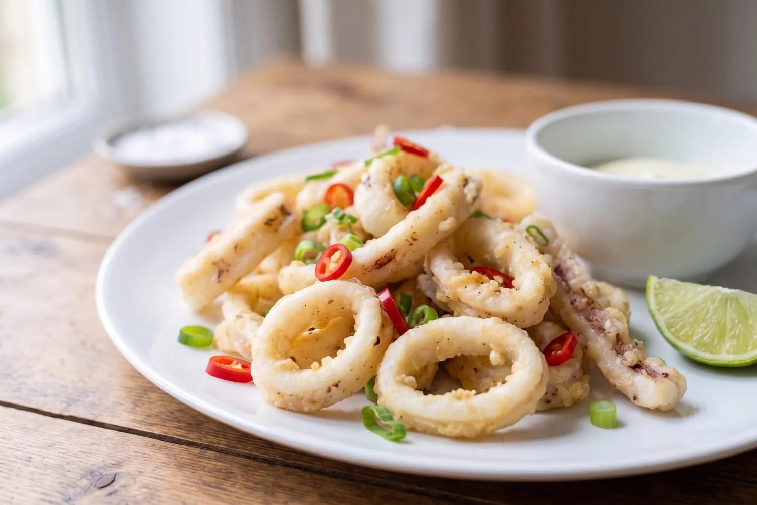 Salt and Pepper Squid with Lime Mayo