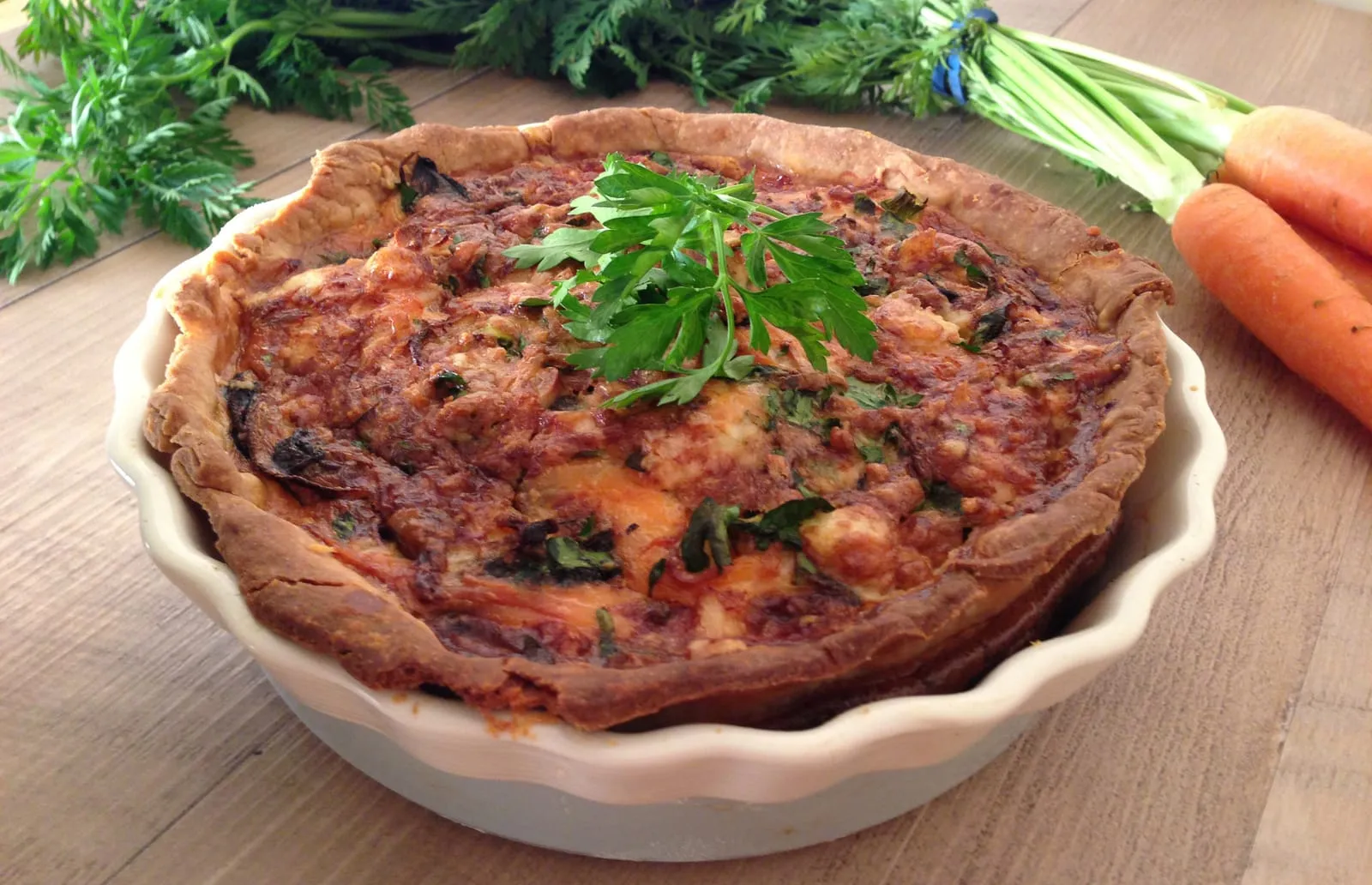 Smoked Salmon &amp; Vegetable Quiche