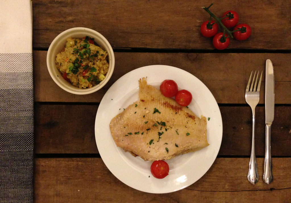 Ray Wings & Vegetable Quinoa