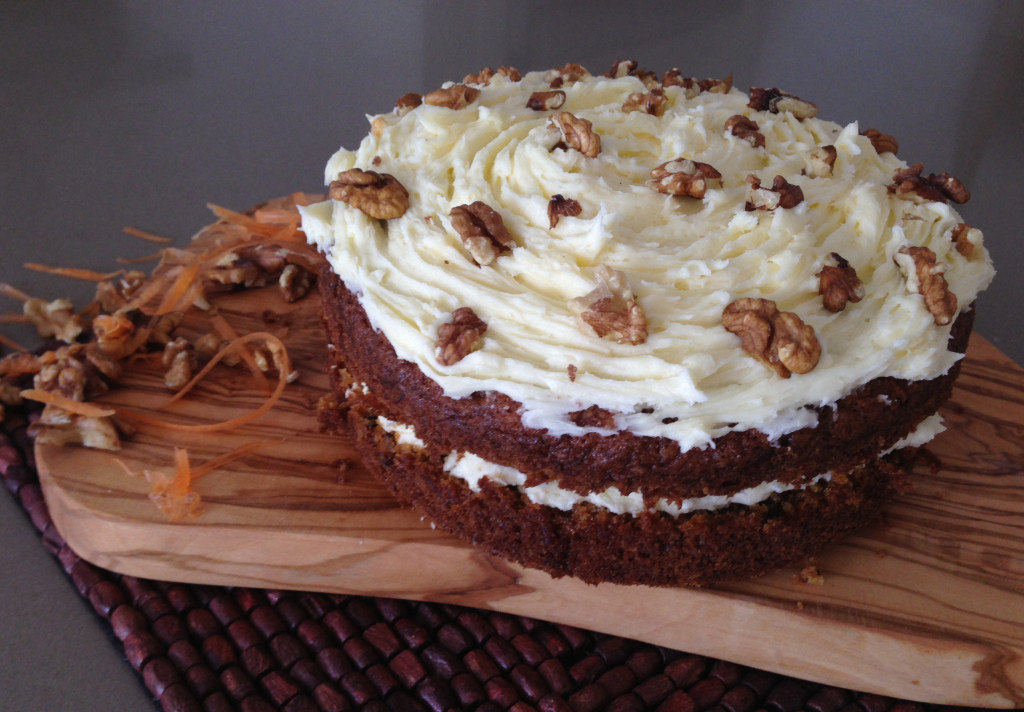 Carrot & Walnut Cake with Buttercream Frosting