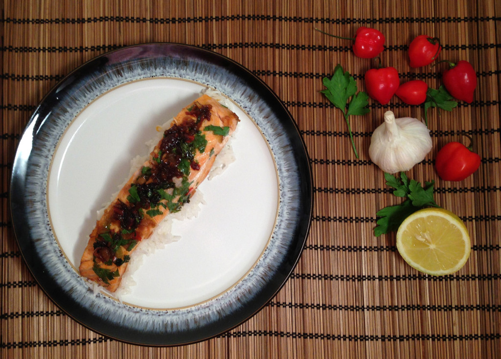 Oriental Salmon Coconut Rice