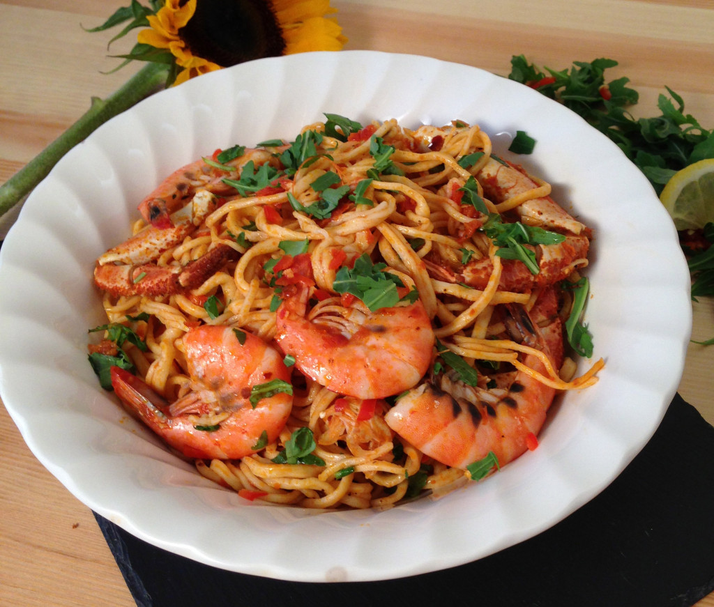 King Prawn and Crab Spaghetti