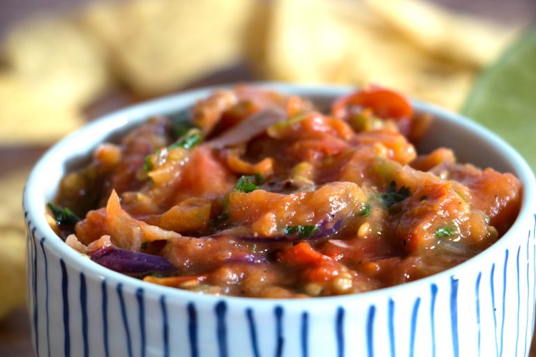 Roasted Mexican Salsa Recipe from Pescetarian.Kitchen