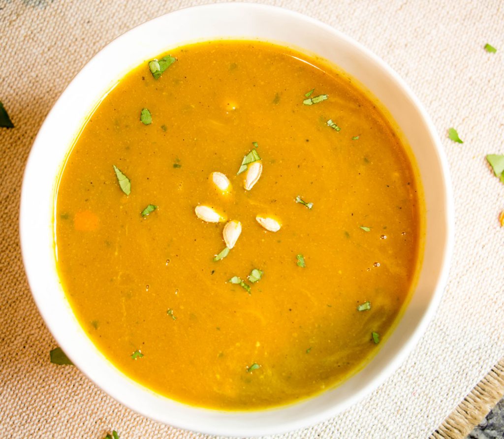 Curried Butternut Squash Soup Above