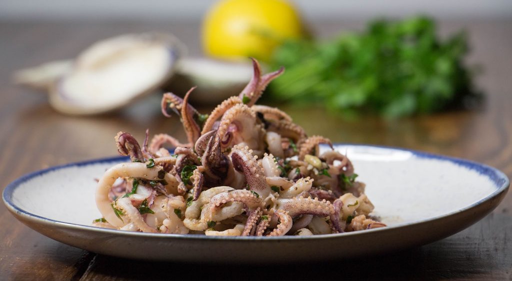 Garlic sauteed calamari