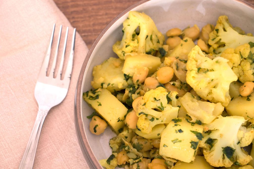 Aloo Gobi with Chickpeas