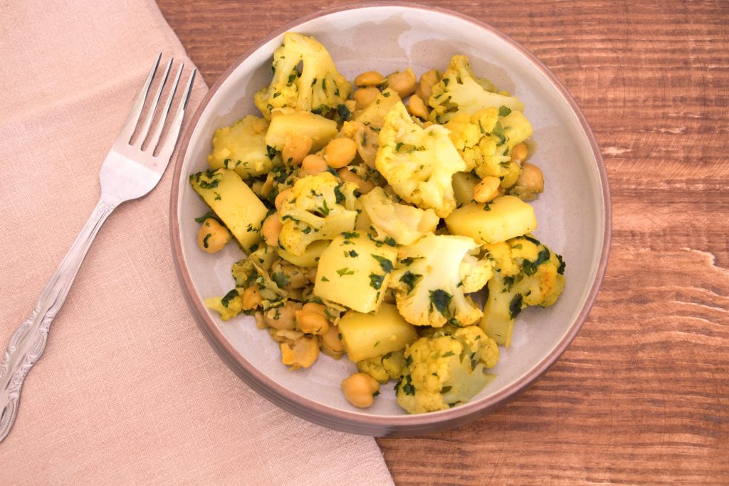 Aloo Gobi with Chickpeas