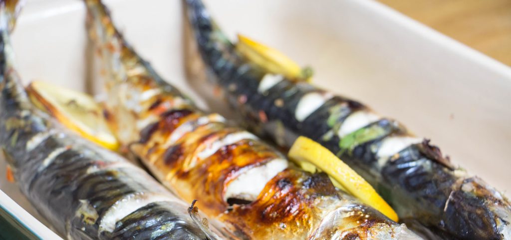 Lime and chilli grilled mackerel