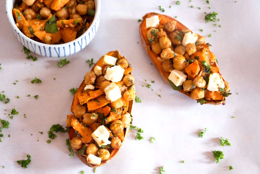 Moroccan stuffed sweet potato skins 5