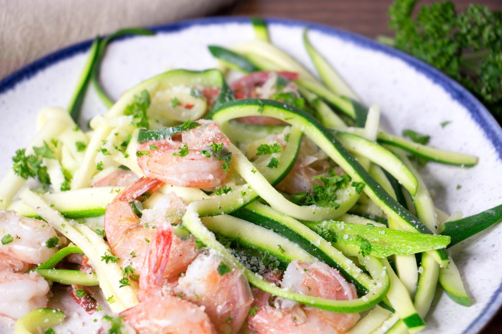 Shrimp Zucchini linguine 