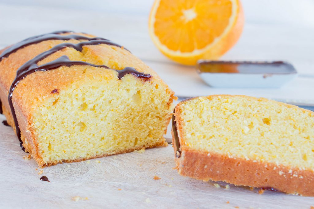 Orange Pound Cake chocolate sauce 4