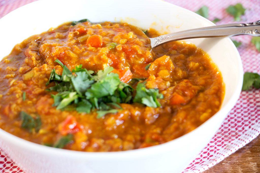 Red lentil curry 