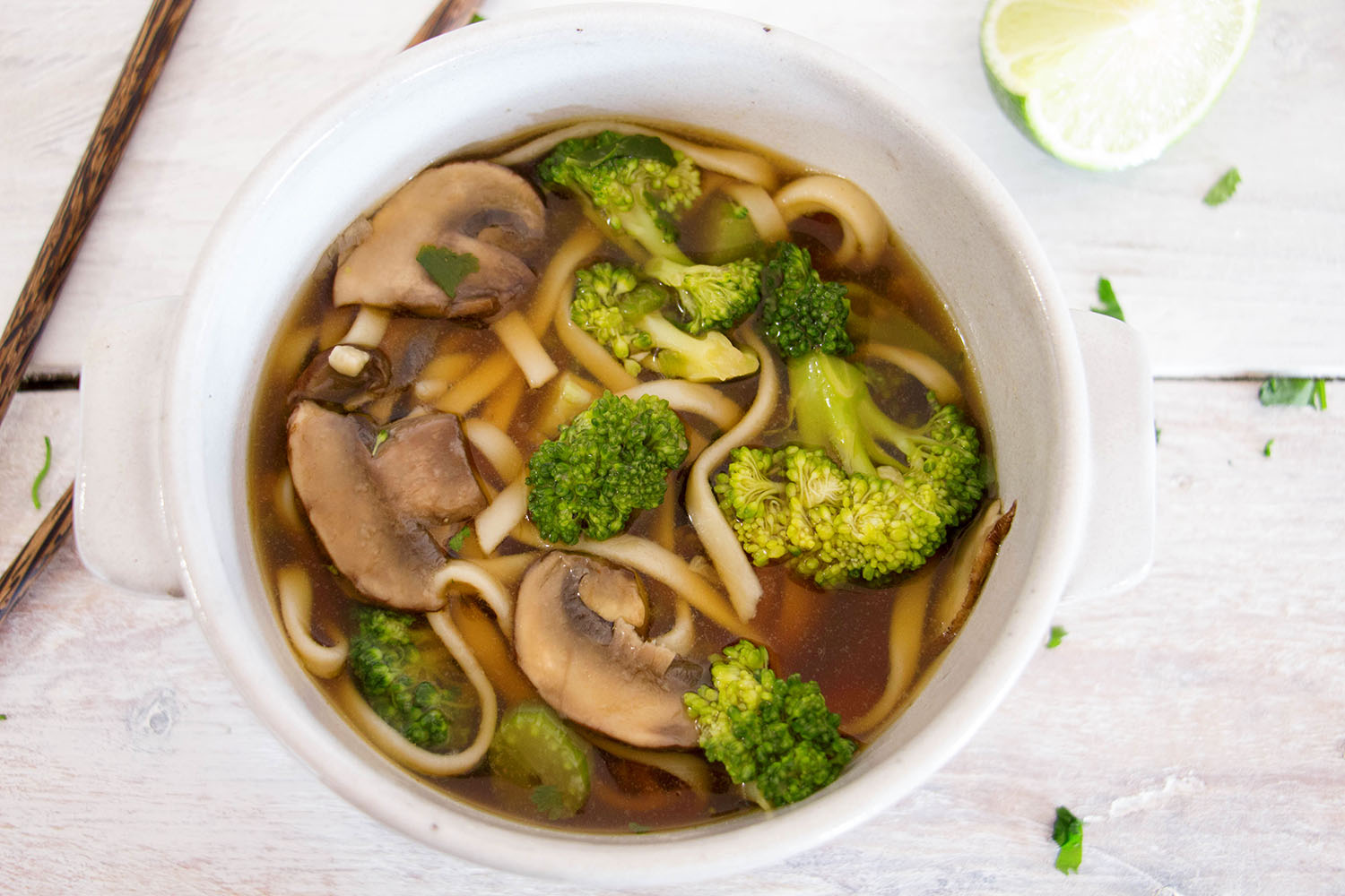 Vegetarian Udon Noodle Soup Recipe from Pescetarian.Kitchen