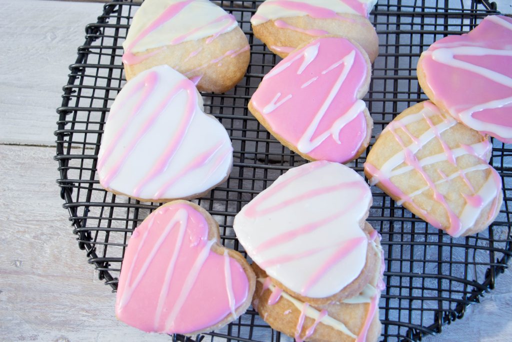 Valentine's shortbread cookies