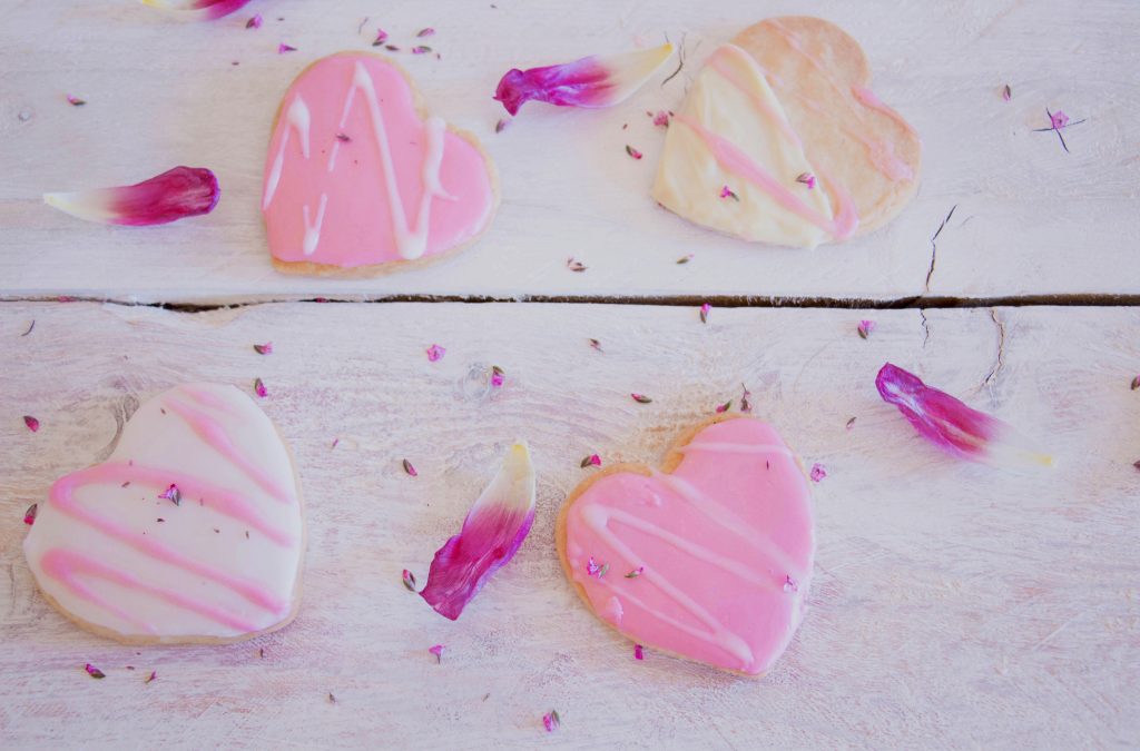 Valentine's shortbread cookies