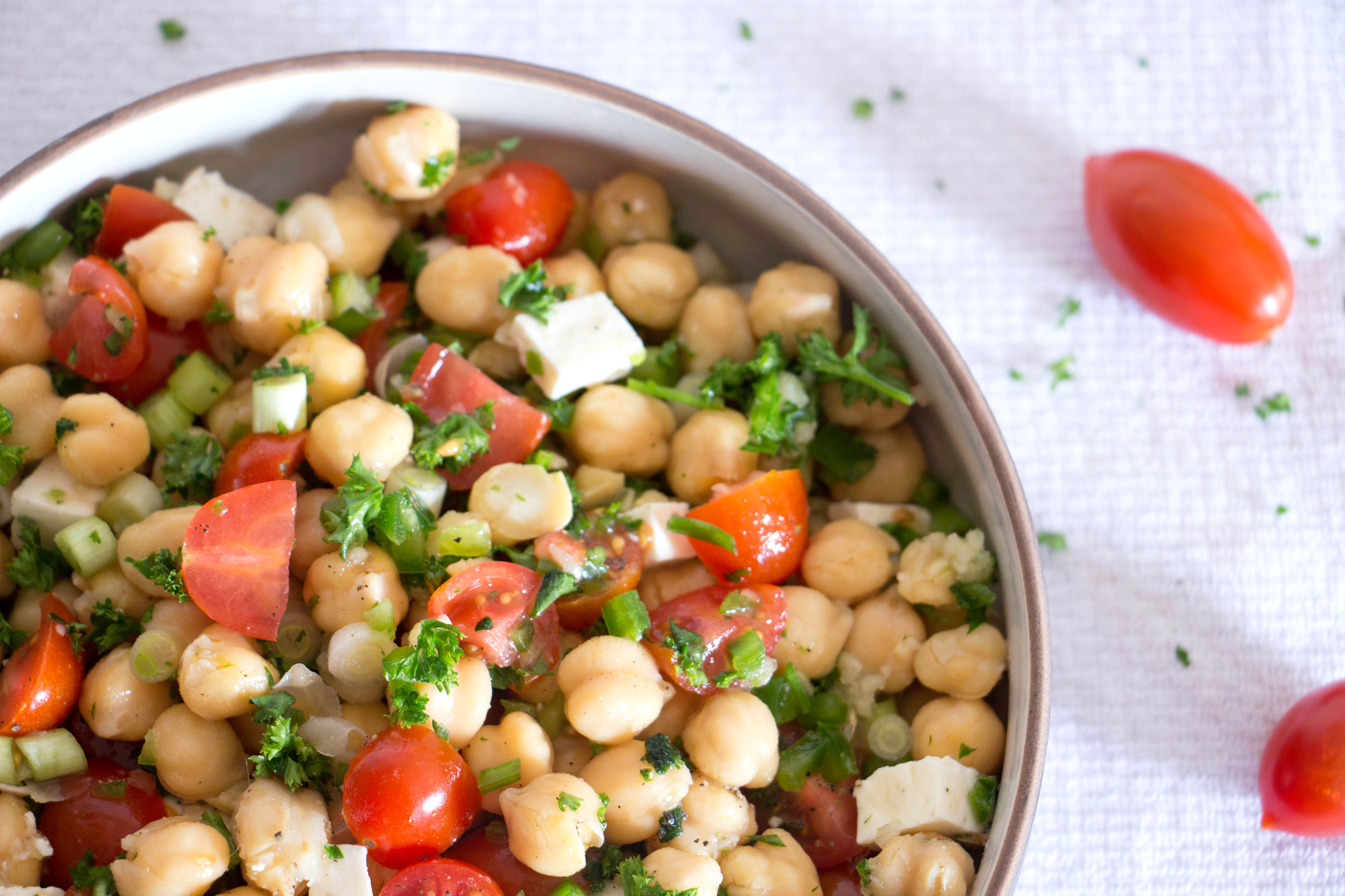 Greek Chickpea Salad - Healthy Lunch Idea