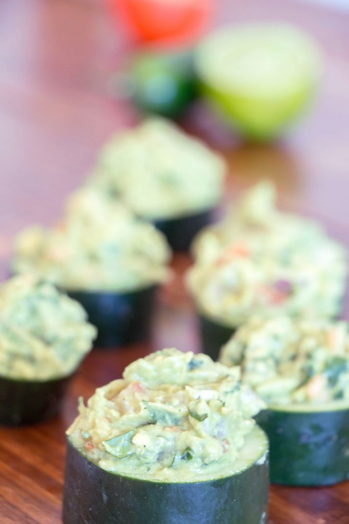 Guacamole Cucumber cups 1