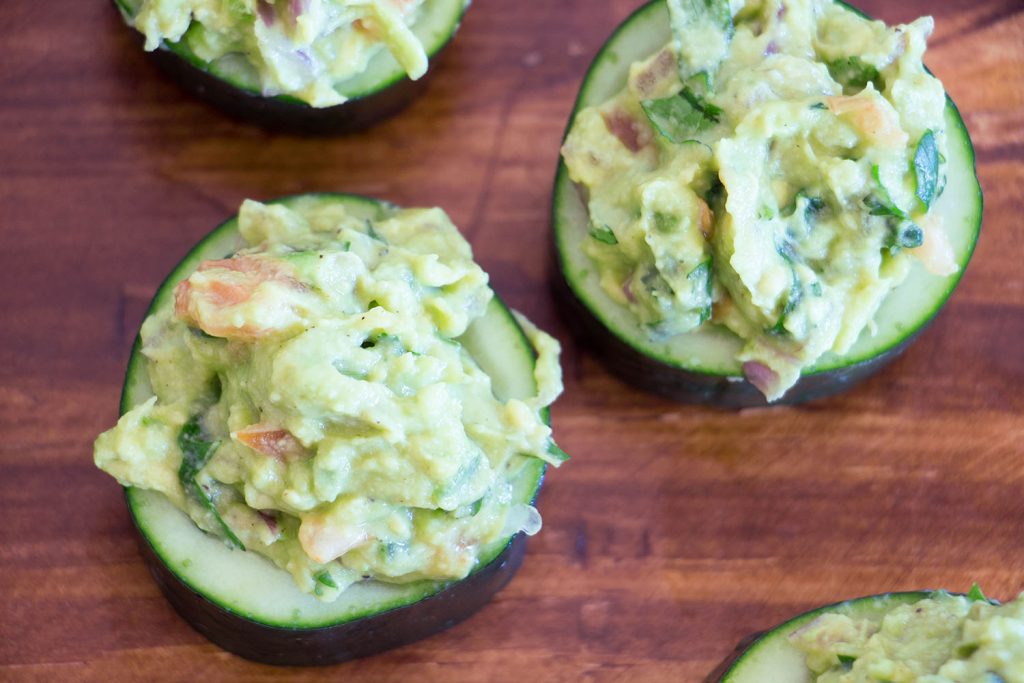 Guacamole cucumber cups 3