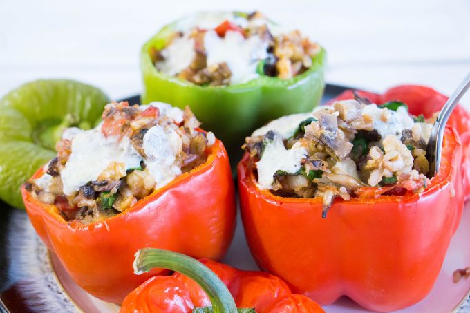 Wild Rice Stuffed Peppers