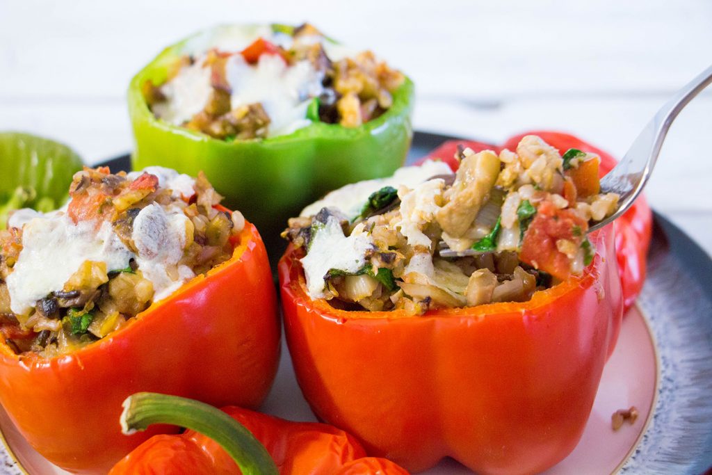 Stuffed peppers wild rice 5