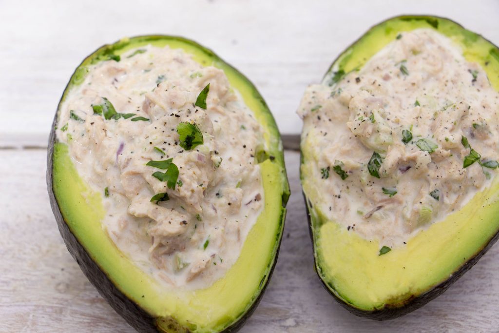 Tuna salad avocado bowls