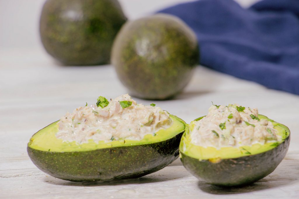 Tuna salad avocado bowls 3