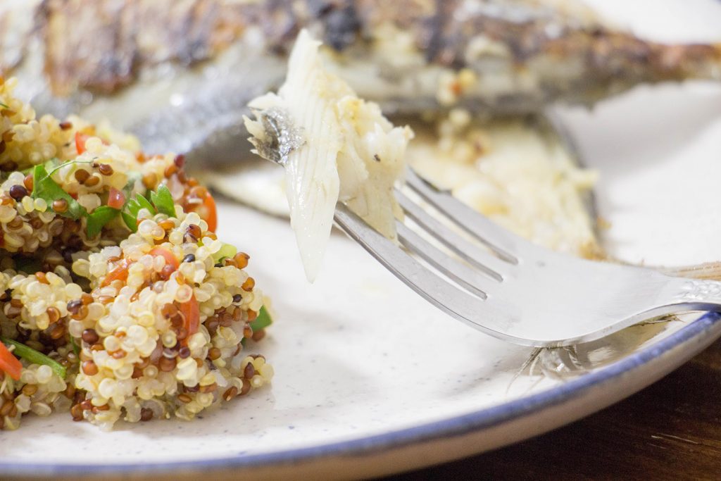 griddled butterfish and quinoa